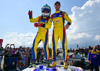 Albert Costa (left) and Giacomo Altoe won at the Canadian Tire Motorsport Park due to a cunning strategy