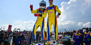 Albert Costa (left) and Giacomo Altoe won at the Canadian Tire Motorsport Park due to a cunning strategy