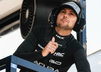 Tom Blomqvist won the Six Hours of the Glen with his #60 Acura ARX-06 GTP team-mate Colin Braun