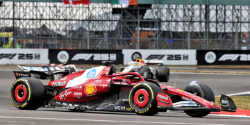Charles Leclerc struggled in the British GP