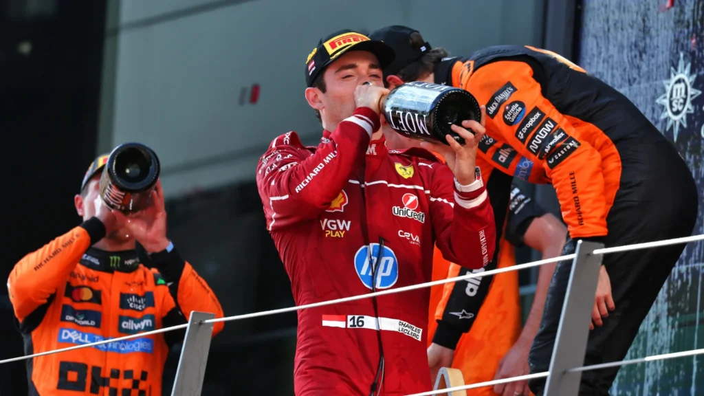 Charles Leclerc made it three top-three finishes in four races in Austria
