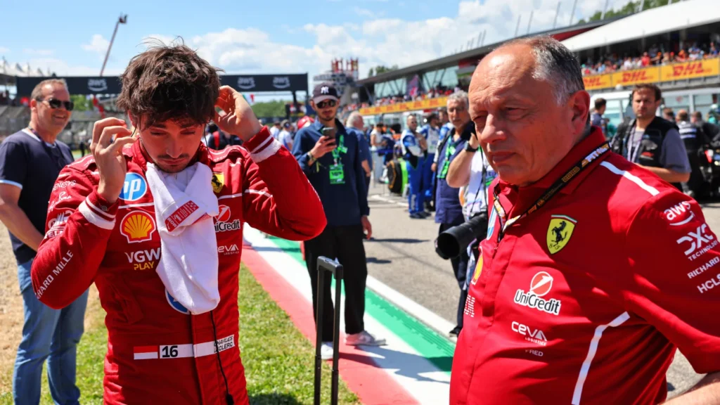 Charles Leclerc has backed Fred Vasseur's position as Ferrari boss