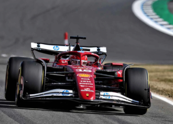 Charles Leclerc led a Ferrari 2-3 in FP2 behind the lead McLaren of Lando Norris