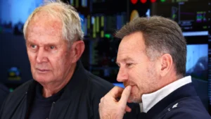 Christian Horner (GBR) Red Bull Racing Team Principal with Dr Helmut Marko (AUT) Red Bull Motorsport Consultant. 28.02.2025. Formula 1 Testing, Sakhir, Bahrain, Day Three