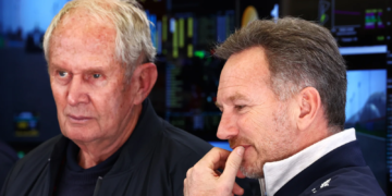 Christian Horner (GBR) Red Bull Racing Team Principal with Dr Helmut Marko (AUT) Red Bull Motorsport Consultant. 28.02.2025. Formula 1 Testing, Sakhir, Bahrain, Day Three