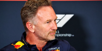 Christian Horner (GBR) Red Bull Racing Team Principal in the FIA Press Conference. 04.07.2025. Formula 1 World Championship, Rd 12, British Grand Prix, Silverstone, England, Practice Day