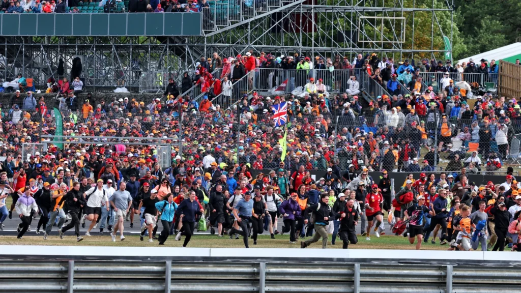 There was a record crowd present at Silverstone