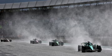 The 2025 F1 British GP was run in wet conditions