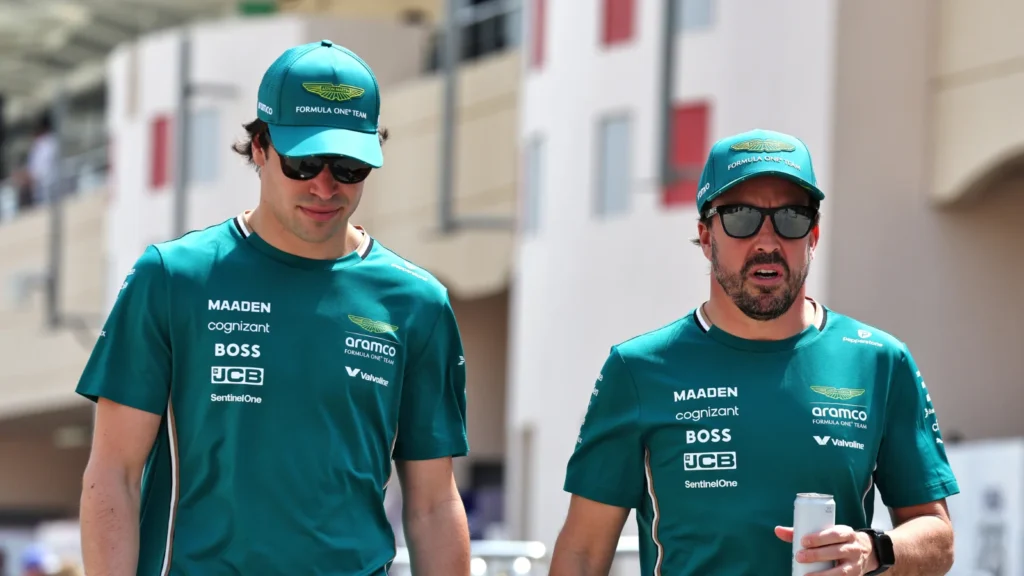 Fernando Alonso and Lance Stroll are tied down at Aston Martin