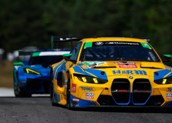 Patrick Gallagher is returning to the scene of his first IMSA SportsCar Championship GTD victory