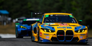 Patrick Gallagher is returning to the scene of his first IMSA SportsCar Championship GTD victory