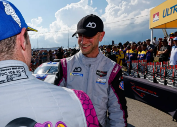 AO Racing drivers PJ Hyett and Dane Cameron were victorious in the first of two sprint races for the IMSA LMP2 category this year