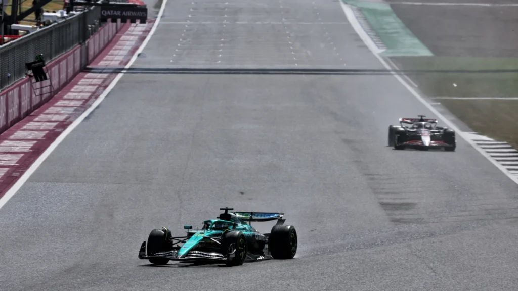 Lance Stroll started 17th and held third place halfway through the British GP