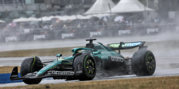 Lance Stroll was disgruntled with his Aston Martin car at Silverstone