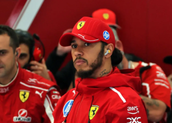 Lewis Hamilton had a new addition to his Ferrari team in Belgium