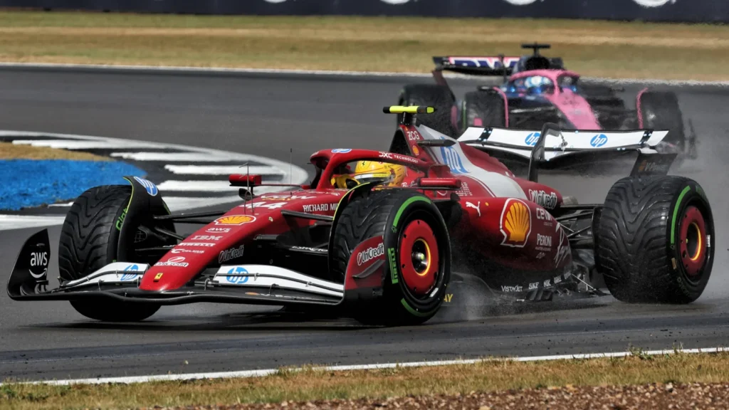 Lewis Hamilton battled to fourth at Silverstone