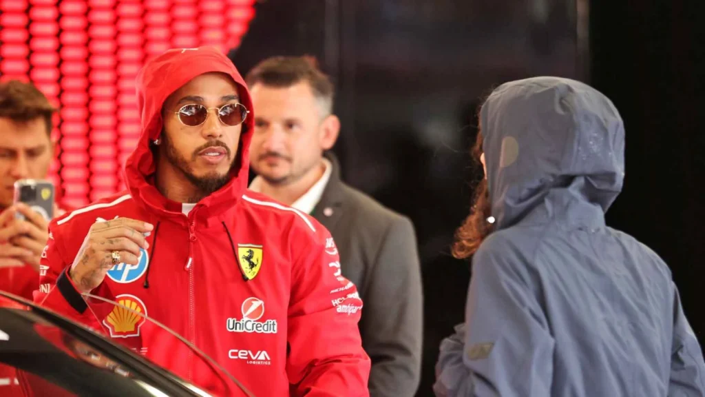 The Ferrari proved difficult to handle for Lewis Hamilton at Silverstone