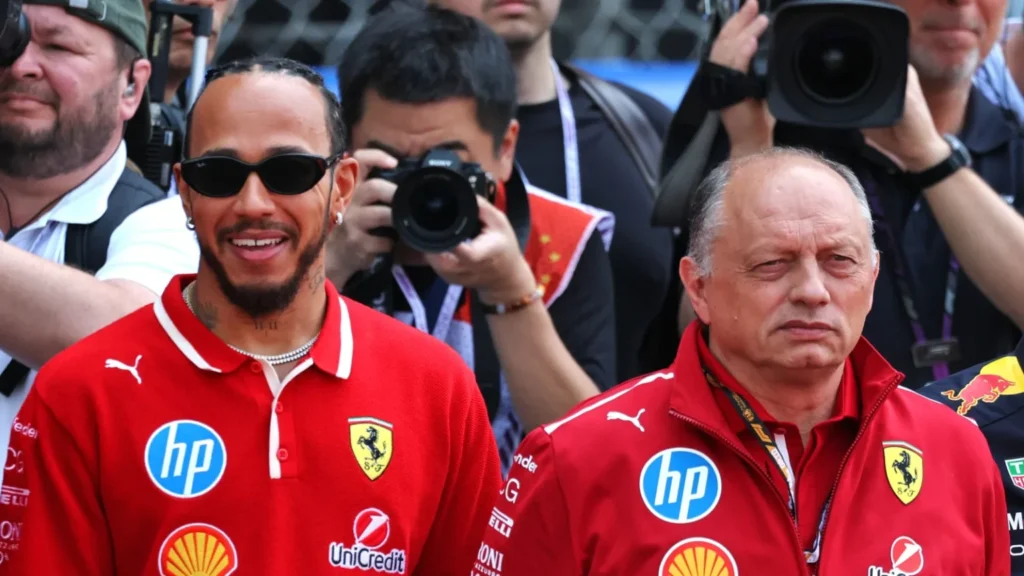 Lewis Hamilton has pledged his "absolute confidence" in Fred Vasseur, amid his renewal as Ferrari Team Principal