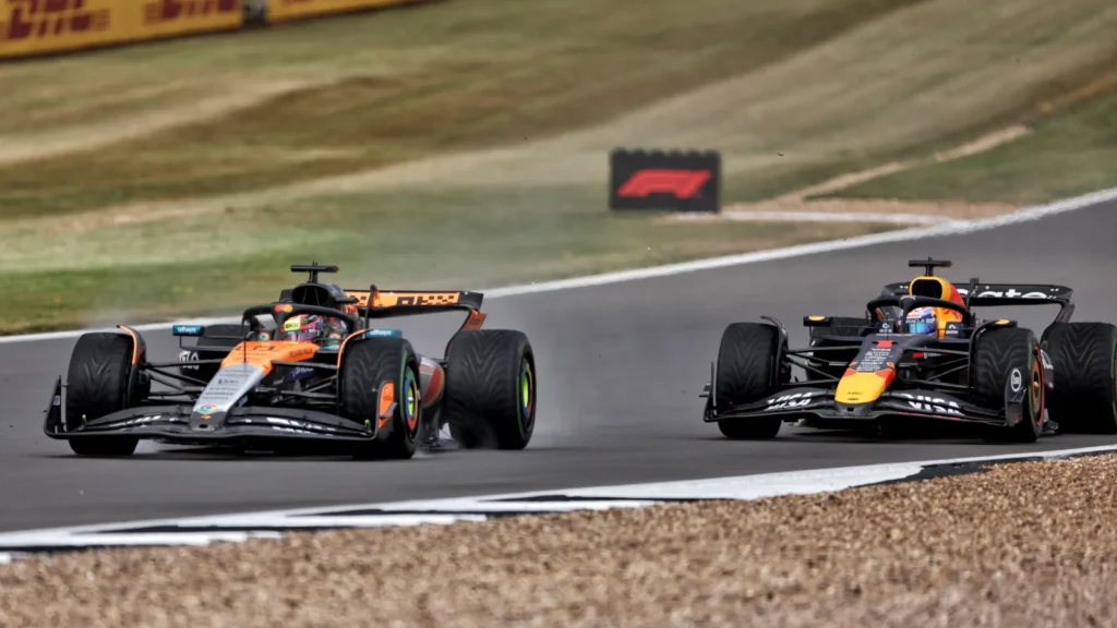 Max Verstappen was powerless to keep the McLarens behind