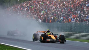 Lando Norris was denied a third straight victory in 2025 by team-mate Oscar Piastri at Spa