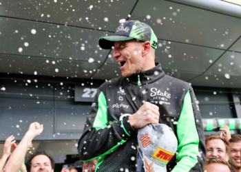 Nico Hulkenberg stormed from the back of the grid to claim a podium at Silverstone