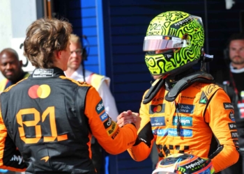 McLaren team-mates Lando Norris and Oscar Piastri continue their fierce title battle at Spa