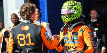 McLaren team-mates Lando Norris and Oscar Piastri continue their fierce title battle at Spa