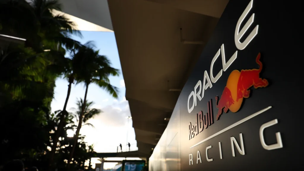 Paddock atmosphere - Red Bull Racing logo. 03.05.2024. Formula 1 World Championship, Rd 6, Miami Grand Prix, Miami, Florida, USA, Sprint Qualifying Day