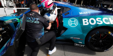 Robert Wickens competes in the IMSA SportsCar Championship sprint rounds in DXDT's GTD-entered #36 Corvette Z06 GT3.R