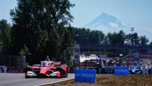 Power made it to the final round, and completed his laps with Mt. Hood on the horizon. Photo: Kevin Dejewski