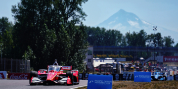 Power made it to the final round, and completed his laps with Mt. Hood on the horizon. Photo: Kevin Dejewski