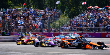 Turn 1 is chaotic during the start and every restart. Photo: Kevin Dejewski