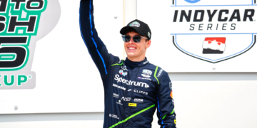 Armstrong earned his first oval podium earlier this year. Photo: Kevin Dejewski