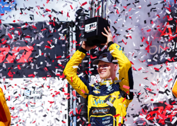 Rasmussen sliced through the field to take his maiden win in IndyCar. Photo: Kevin Dejewski