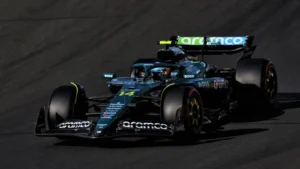 The Aston Martin AMR25 was producing a vastly improved performance in qualifying at the Hungaroring