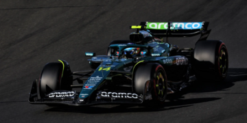 The Aston Martin AMR25 was producing a vastly improved performance in qualifying at the Hungaroring