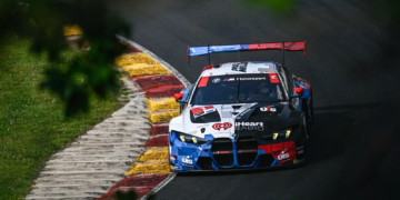 Paul Miller Racing won at Road America following a robust sprint race in both GTD classes