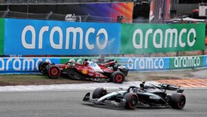 Charles Leclerc’s Dutch GP hopes ended after contact with Kimi Antonelli at Turn 3