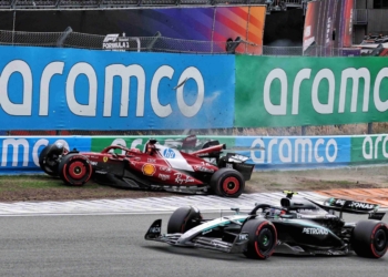 Charles Leclerc’s Dutch GP hopes ended after contact with Kimi Antonelli at Turn 3