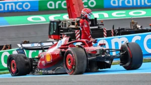Charles Leclerc taken out by Kimi Antonelli at Turn 3, ending his Dutch GP early