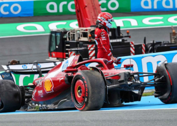 Charles Leclerc taken out by Kimi Antonelli at Turn 3, ending his Dutch GP early