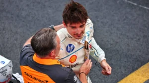 Zak Brown spoke out in support of Charles Leclerc amid his record starting from pole