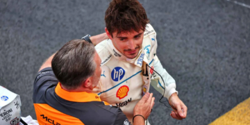 Zak Brown spoke out in support of Charles Leclerc amid his record starting from pole