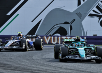 Fernando Alonso returned to action in FP2