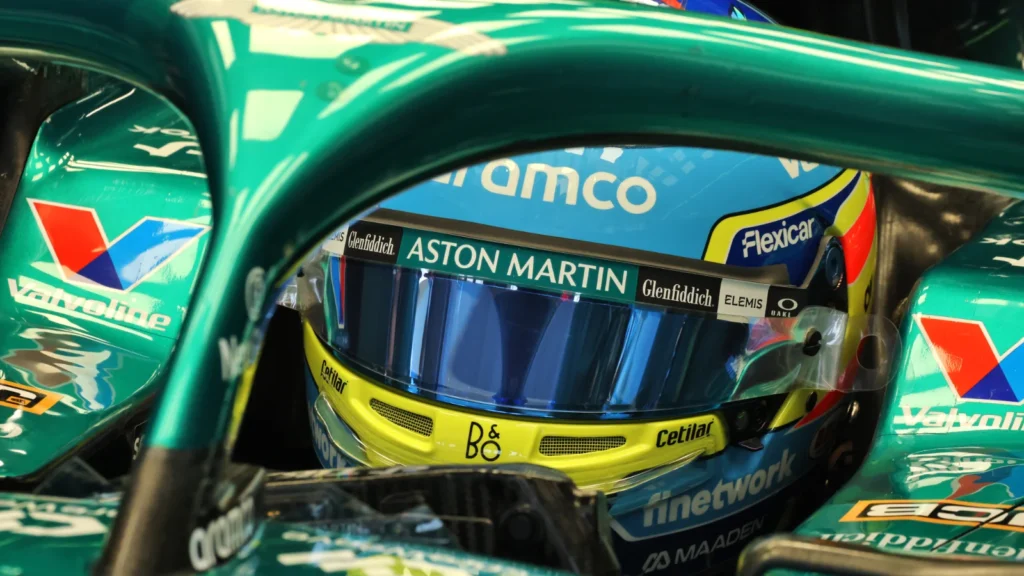 Fernando Alonso was fifth fastest in qualifying, with team-mate Lance Stroll just behind