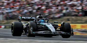 George Russell missed out on pole by five hundredths