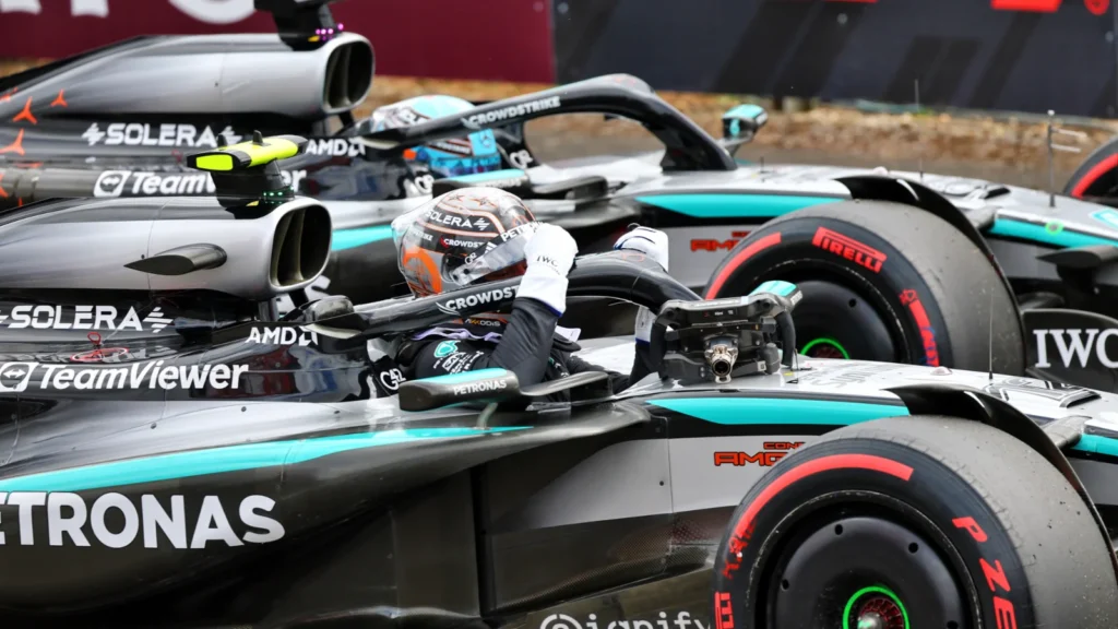 Kimi Antonelli is hopeful of getting to George Russell's level by the en of the year