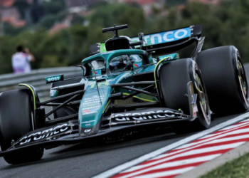 Lance Stroll adopted the updated Silverstone floor for FP1 in Hungary
