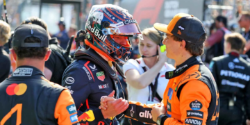 Max Verstappen has closed down the McLaren drivers at a rapid rate recently