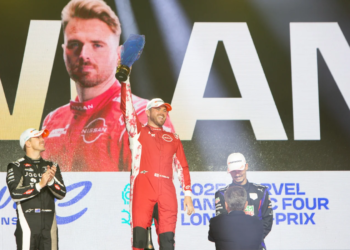 Oliver Rowland has revealed why he may not carry #1 on his Nissan next year. Image: Emma Ridgway